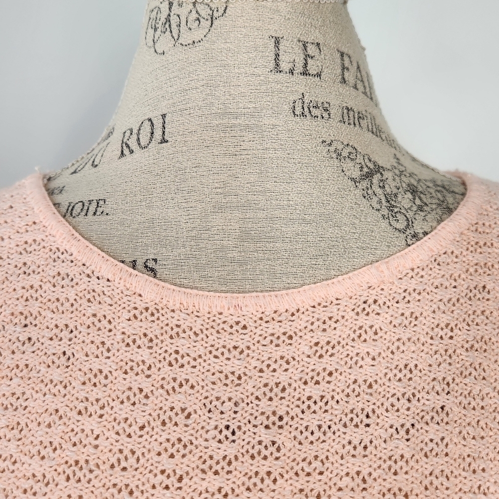 80s Pink Knit Short Sleeve Sweater - Picture 5 of 8